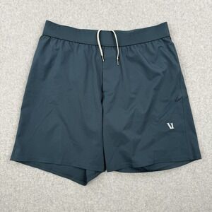 Vuori Shorts Mens Small Teal Qualify Run Shorts Lined Lightweight Stretch Active